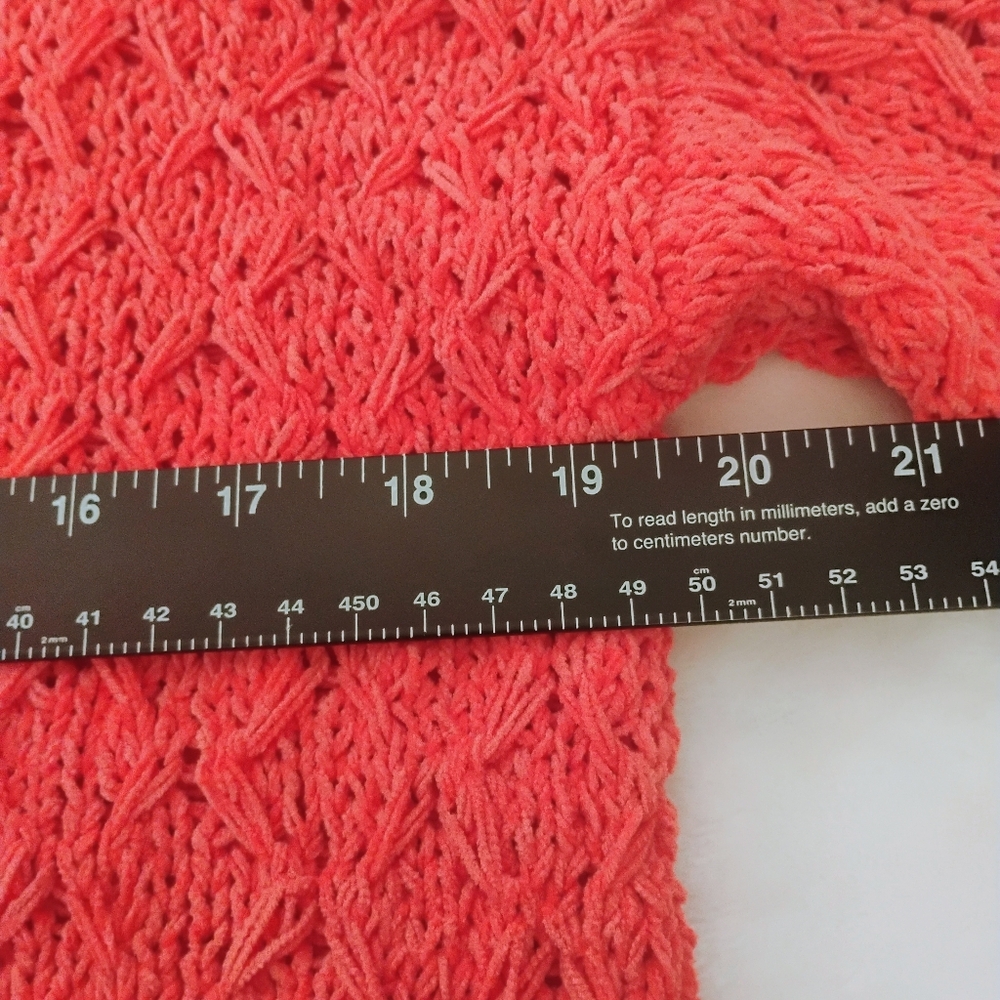 Seven7 Textured Coral Chenille Sweater Womens Small Pullover Long Sleeve NWT B - Picture 3 of 7
